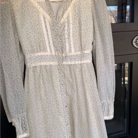 Gunne Sax Jessica 14 Vintage Floral lace Dress 1970s - Picture 2 of 13